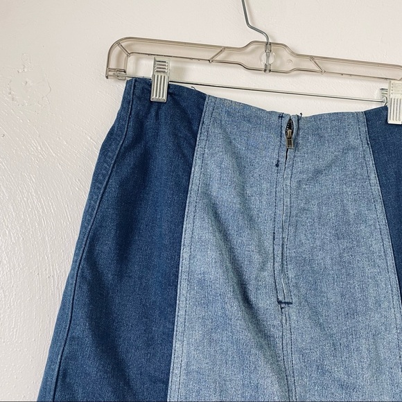Free People Denim Mini Skirt. Blue. Sz 4. - Picture 3 of 9